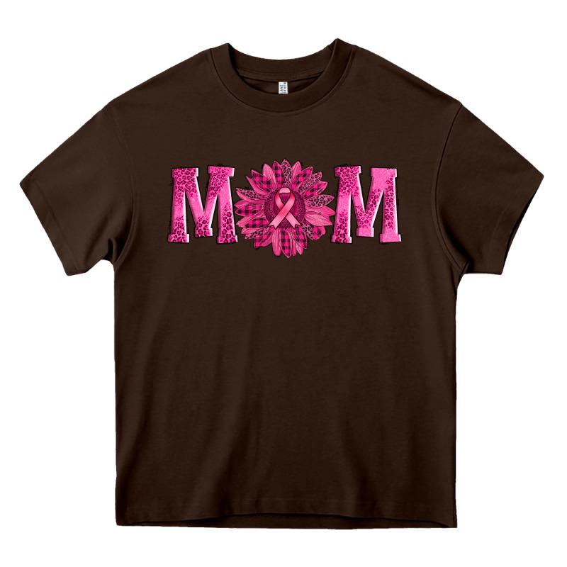Breast Cancer Mom Sunflower Heavy Core Tee by AdoDesignShop | Teevron