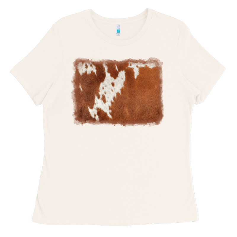 Cowhide Background Ladies Tee by AdoDesignShop | Teevron