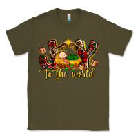Army Green Baby Jesus Joy To The World Classic Tee - MaliasSmallBusiness
