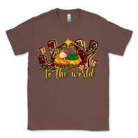 Chestnut Baby Jesus Joy To The World Classic Tee - MaliasSmallBusiness