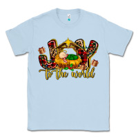 Dusty Blue Baby Jesus Joy To The World Classic Tee - MaliasSmallBusiness