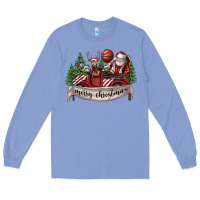 Colony Blue Merry Christmas Long Sleeve Tee - SublimationCraftShop