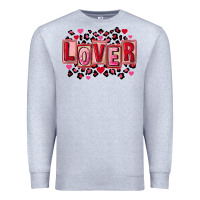 Heather Grey Valentine's Day lover Premium Sweatshirt - FaDigitalArtStudio