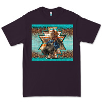 Plum western rodeo bullfighter Aztec leopard turquoise Premium Tee - BarkalooDesign