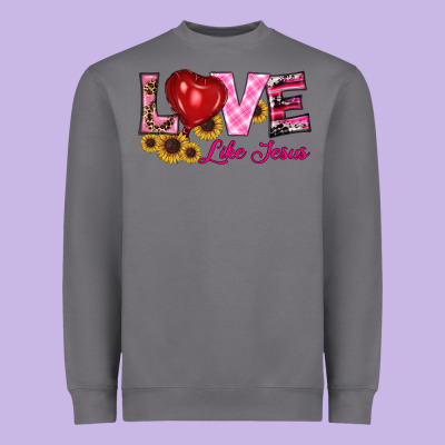 Valentine's Day Love Like Jesus Heavyweight Sweatshirt Designed By Ranaportraitstore