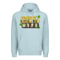 Blue Mist St. Patrick's Somebody's lucky ass wife Premium Hoodie - CowGirlArtShop