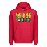 Cardinal St. Patrick's Somebody's lucky ass wife Premium Hoodie - CowGirlArtShop