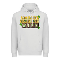 Dove Grey St. Patrick's Somebody's lucky ass wife Premium Hoodie - CowGirlArtShop