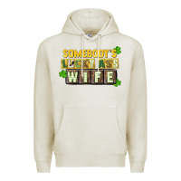 Oatmeal Heather St. Patrick's Somebody's lucky ass wife Premium Hoodie - CowGirlArtShop
