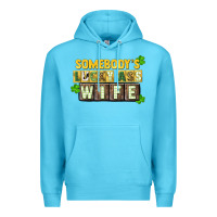 Ocean Blue St. Patrick's Somebody's lucky ass wife Premium Hoodie - CowGirlArtShop