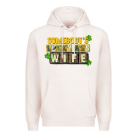 Pale Pink St. Patrick's Somebody's lucky ass wife Premium Hoodie - CowGirlArtShop