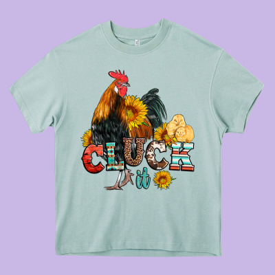 Cluck It Coop Animals Hen And Chick Aztec Serape Leopard Heavy Core Tee Designed By Artiststas