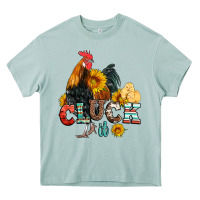 Arona cluck it coop animals hen and chick aztec serape leopard Heavy Core Tee - Artiststas