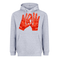 Heather Grey receiver gloves fa element 1 Heavyweight Hoodie - FaDigitalArtStudio