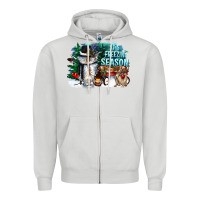 Dove Grey its freezin season Zipper Hoodie - CowGirlArtShop