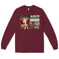 Burgundy It's The Present For Me Long Sleeve Tee - SublimationCraftShop