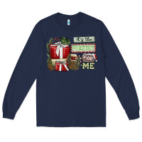 Navy It's The Present For Me Long Sleeve Tee - SublimationCraftShop