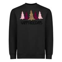 Black Happy Holidays Tree Heavyweight Sweatshirt - Bettercallsaul
