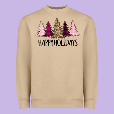 Happy Holidays Tree Heavyweight Sweatshirt Designed By Bettercallsaul
