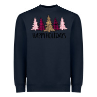 Navy Happy Holidays Tree Heavyweight Sweatshirt - Bettercallsaul