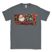 Charcoal Heather Howdy Christmas Santa Classic Tee - NancyCooperArtShop