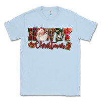 Dusty Blue Howdy Christmas Santa Classic Tee - NancyCooperArtShop