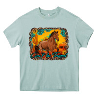 Arona can't be tamed horse with sunflowers turquoise gemstone western sunset Heavy Core Tee - Artiststas