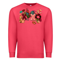 Cardinal Rooster Valentine's Day xoxo Premium Sweatshirt - FaDigitalArtStudio