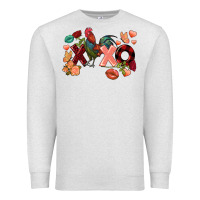 Oatmeal Heather Rooster Valentine's Day xoxo Premium Sweatshirt - FaDigitalArtStudio