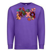 Purple Rooster Valentine's Day xoxo Premium Sweatshirt - FaDigitalArtStudio
