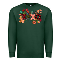 Sports Green Rooster Valentine's Day xoxo Premium Sweatshirt - FaDigitalArtStudio
