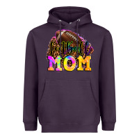 Plum football mom Heavyweight Hoodie - OliviaCreatesArt