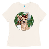 Bone Chihuahua And Farm Ladies Tee - RanaPortraitStore