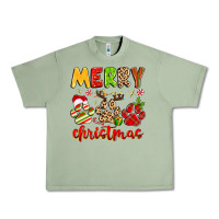 Oil Green merry christmas paws Urban Heavy Tee - MaliasSmallBusiness