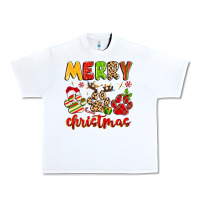 White merry christmas paws Urban Heavy Tee - MaliasSmallBusiness