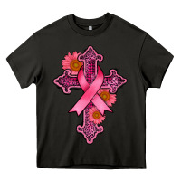 Asphalt breast cancer cross Heavy Core Tee - AdoDesignShop