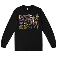 Black cosmic cowgirl Long Sleeve Tee - SublimationCraftShop