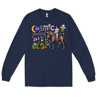 Navy cosmic cowgirl Long Sleeve Tee - SublimationCraftShop