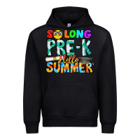 Black So Long Pre K Hello Summer Urban Hoodie - CowhideDigitalArt