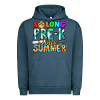 Pigment Midnight Navy So Long Pre K Hello Summer Urban Hoodie - CowhideDigitalArt