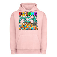 Pigment Salmon So Long Pre K Hello Summer Urban Hoodie - CowhideDigitalArt