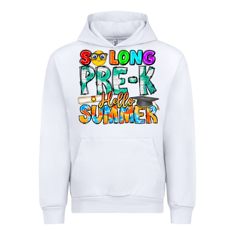 So Long Pre K Hello Summer Urban Hoodie by CowhideDigitalArt | Teevron
