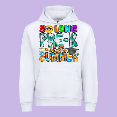 So Long Pre K Hello Summer Urban Hoodie Designed By Cowhidedigitalart