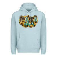 Blue Mist Mama vibes leopard mother's day Premium Hoodie - HowdyJamesFarm