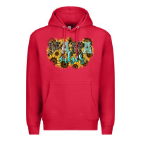 Cardinal Mama vibes leopard mother's day Premium Hoodie - HowdyJamesFarm
