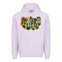 Lilac Mama vibes leopard mother's day Premium Hoodie - HowdyJamesFarm