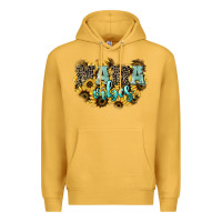 Mustard Mama vibes leopard mother's day Premium Hoodie - HowdyJamesFarm