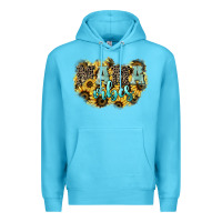 Ocean Blue Mama vibes leopard mother's day Premium Hoodie - HowdyJamesFarm