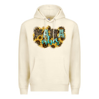 Sandshell Mama vibes leopard mother's day Premium Hoodie - HowdyJamesFarm
