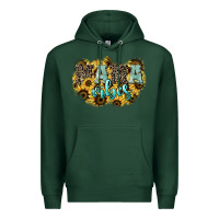 Sports Green Mama vibes leopard mother's day Premium Hoodie - HowdyJamesFarm